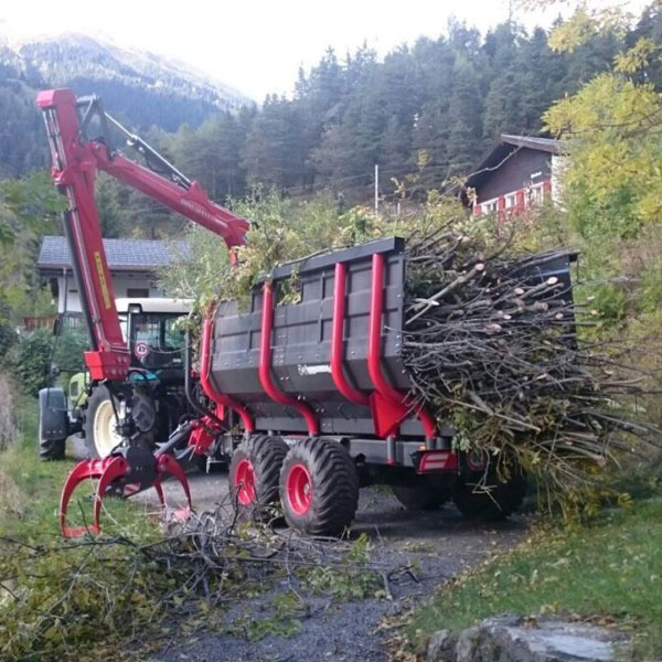 Krpan Forstanhänger mit Astwanne